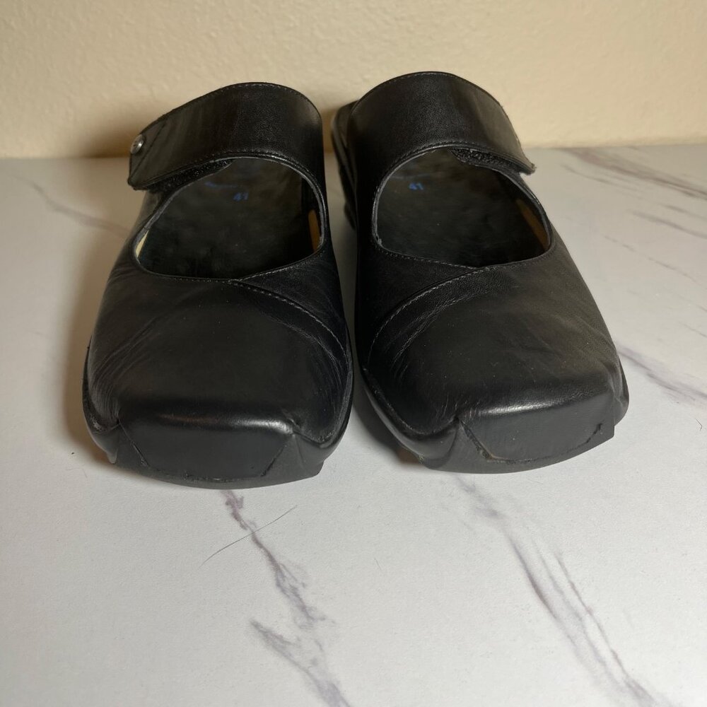 Wolky Womens Up Clog Bordo Black Leather Slip-On Comfort Shoes Size 9 - Picture 2 of 9